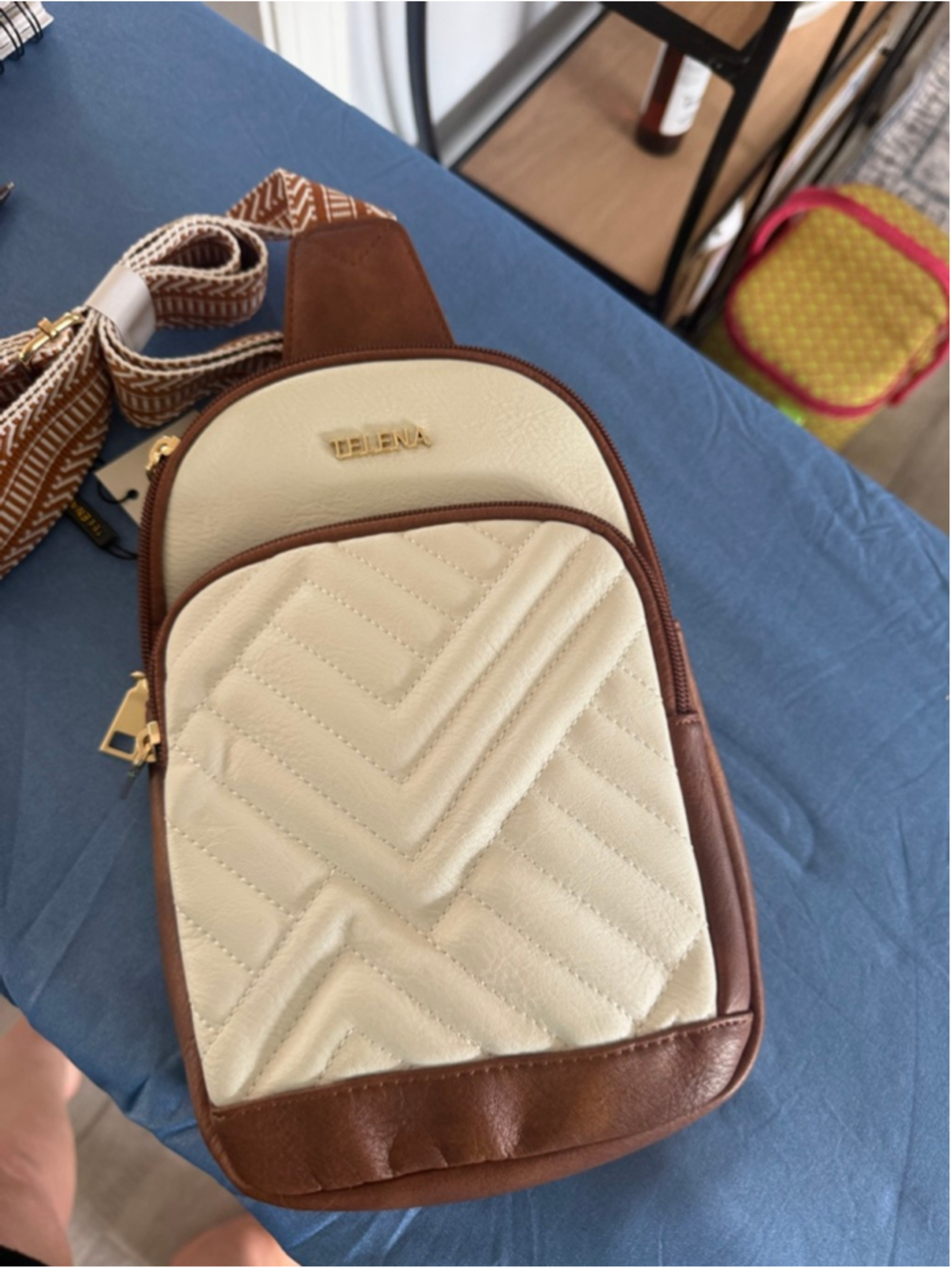 Women's TELENA Brown & Beige One Size Crossbody Bag